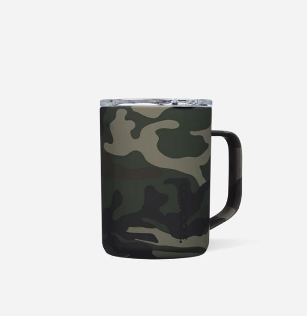 Corkcicle 16 oz Woodland Camo Coffee Mug