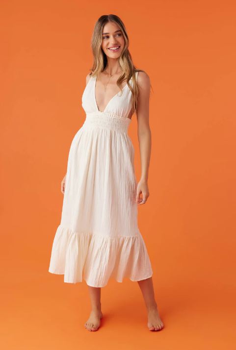 O'neill Cover-Ups Smocking Detail Tiered Skirt