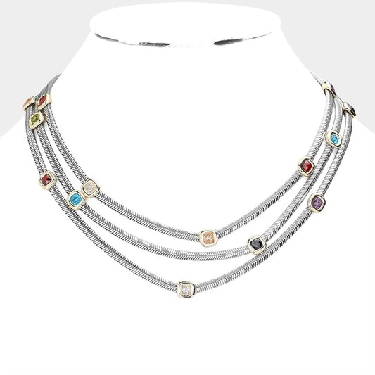 Wona Trading Necklace Multi Layered Magnetic Necklac