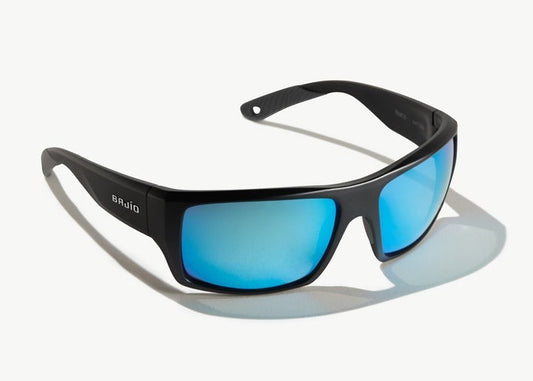Bajio Sunglasses Black Matte Blue Mirror