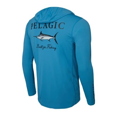 Pelagic Long Sleeve T-Shirts Hooded 50+ UPF Protection