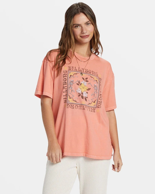 Billabong Women's Tops T-Shirt Oversized Fit Screen