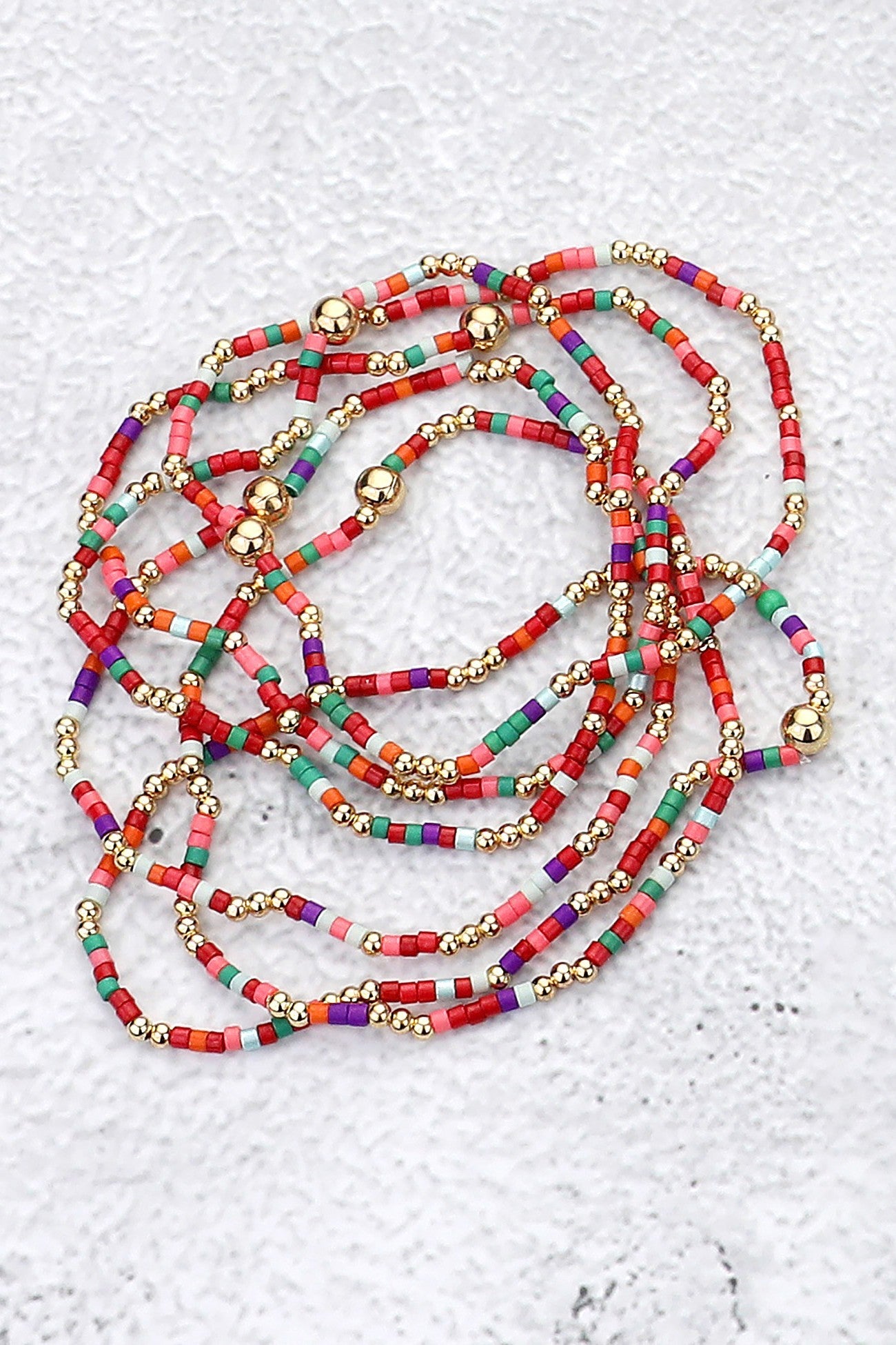 Wona Trading Bracelets Stretch Multi Layered Bracelet