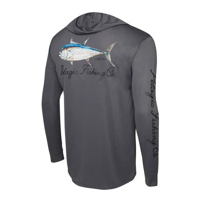 Pelagic Long Sleeve T-Shirts Hooded 50+ UPF Protection