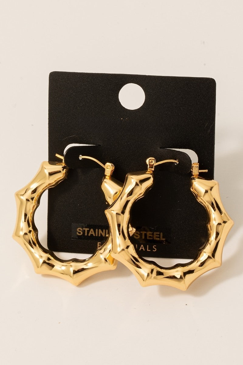 Fame Accesories Earrings Latch Hoop Earrings