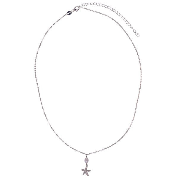 World End Imports Necklace Silver Cubic Zirconia