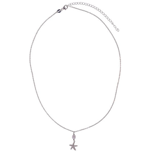 World End Imports Necklace Silver Cubic Zirconia