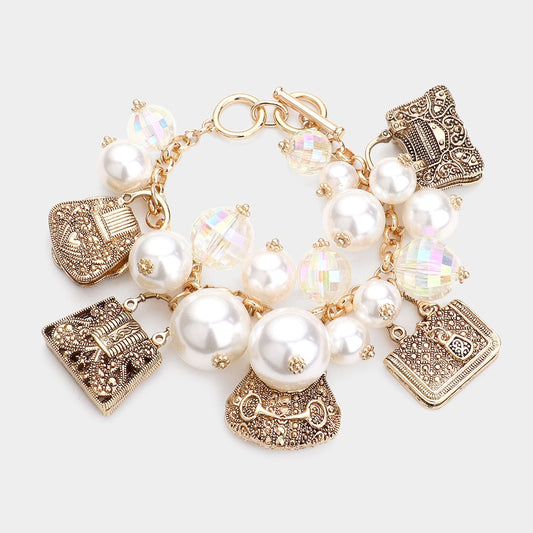 Wona Trading Bracelets Charm Station Pearl Cluster