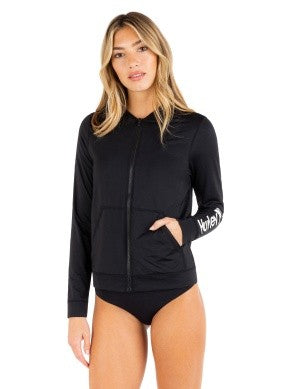 Hurley Rashguards Woman Long Sleeve Zip Front Pocket