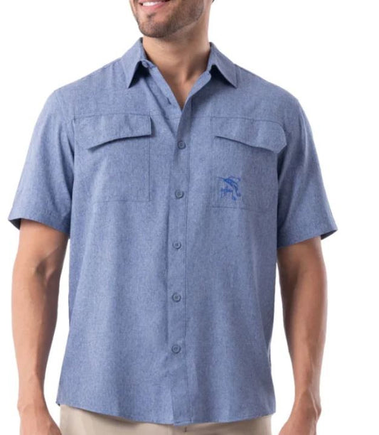 Guy Harvey Short Sleeve Men's Woven Fishing Shirts