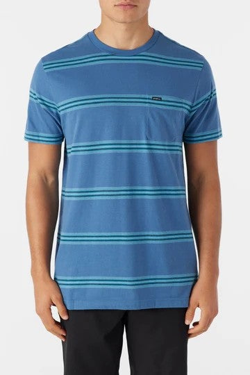 O'neill Men's T-Shirts Knit Pocket Tee Yarn Dye Strip