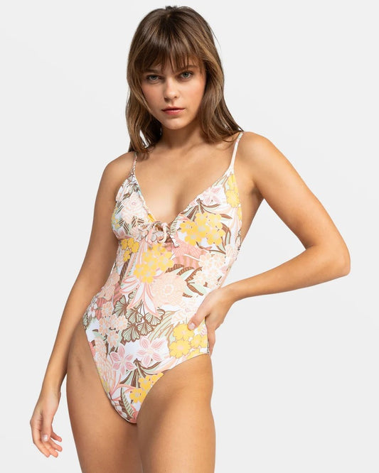 Roxy Women Bathing Suits Reversible One-Piece Swimsuit