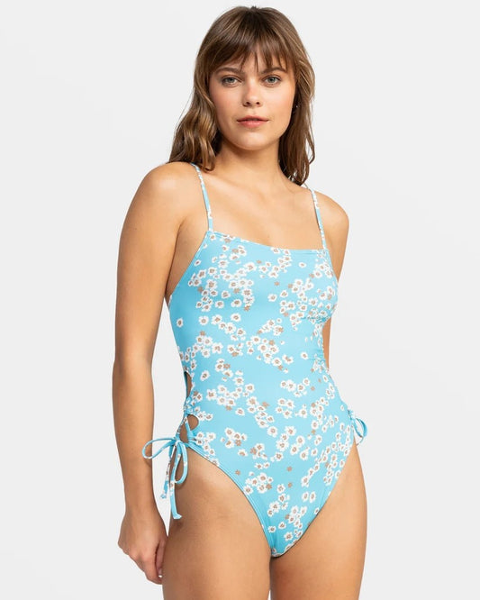 Roxy Women Bathing Suits Side Tie One-Piece Swimsuit