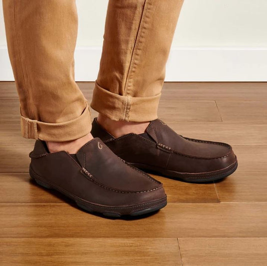 Olukai Shoes Men's Men's Leather Slip-On Shoes
