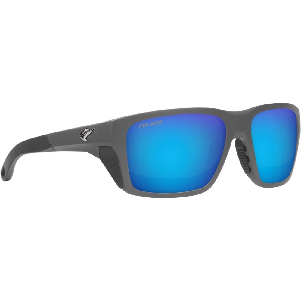 Pure Fishing Sunglasses Matte Dark Grey Blue Mirror