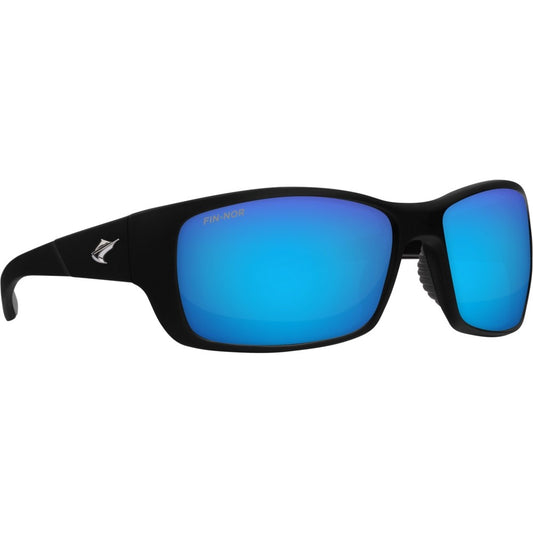 Pure Fishing Sunglasses Matte Black Blue Mirror Grey