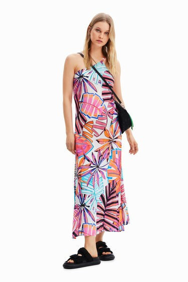 Desigual Women's Dresses Vestido Midi Asimétrico Tropic