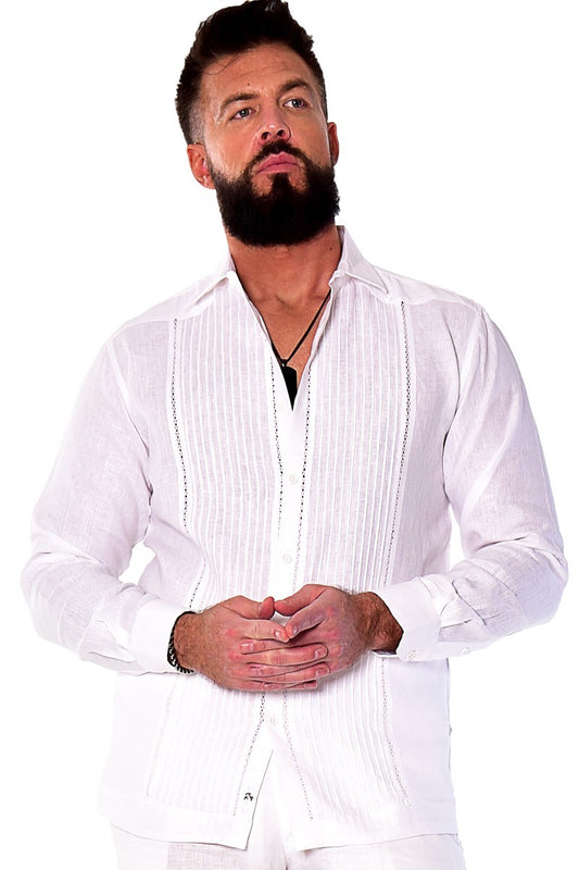 JMP Fashion Long Sleeve Men's Solid Linen