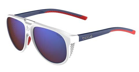 Bolle Sunglasses White Blue Red Matte Brown