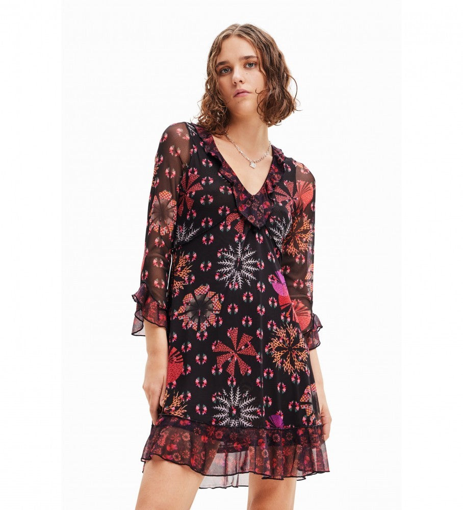 Desigual Women's Dresses Corto De Escote Cruzado Manga