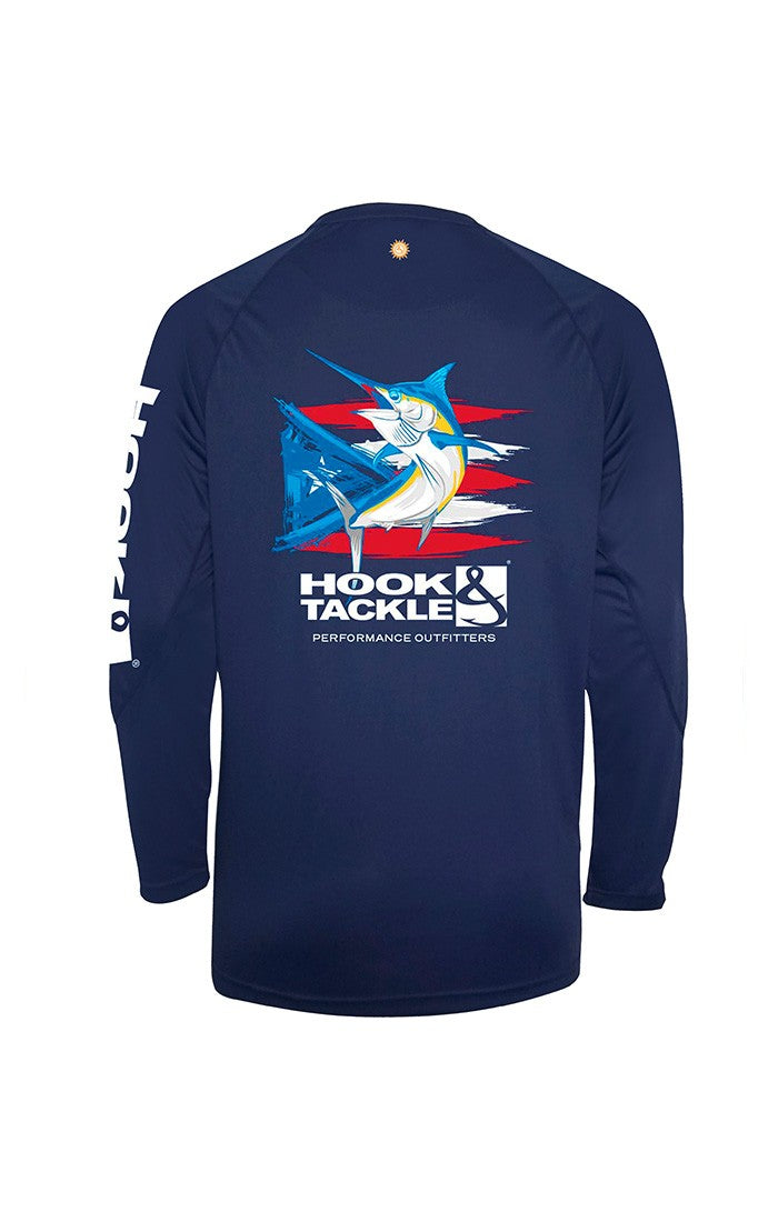 Hook & Tackle Long Sleeve T-Sh Fishing Shirts Wicked Dry & Co