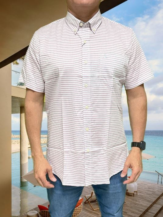 Regatta Short Sleeve Men's Woven Shirts Stripe