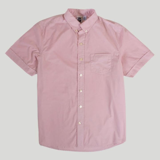 Kennington Short Sleeve Men's Woven Shirts Solid Dyed