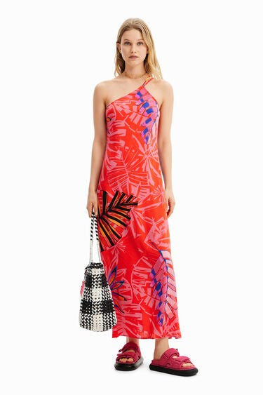 Desigual Women's Dresses Vestido Midi Asimétrico Tropic