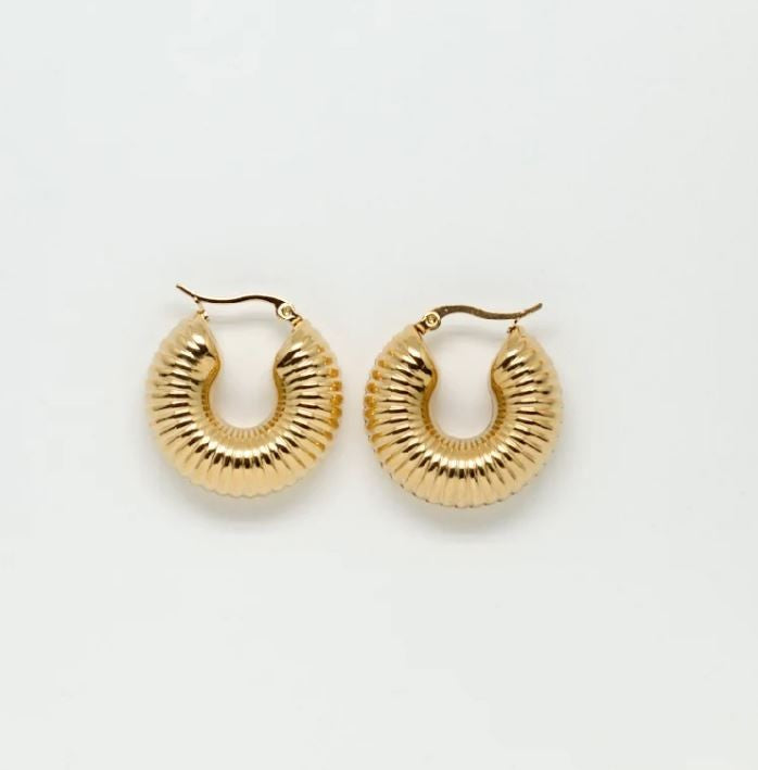 Salty Cali Earrings Stainless Steel, 18k Gold plat