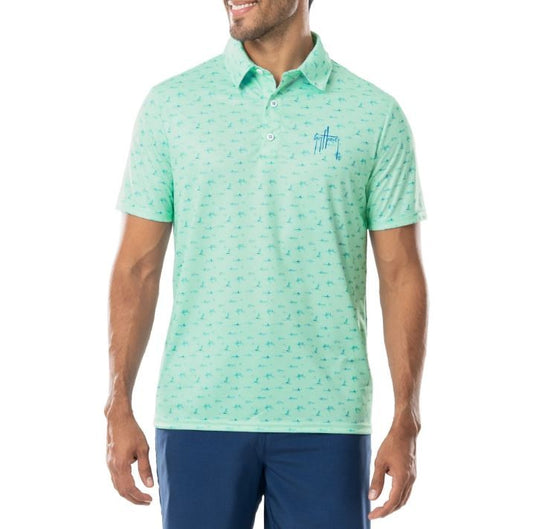 Guy Harvey Men's Knits Tops Performance Printed Polo