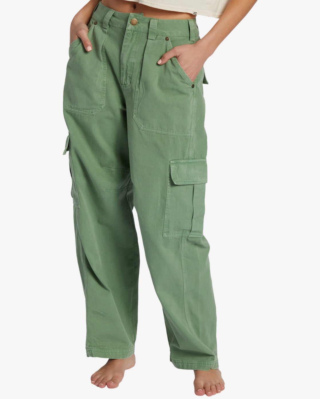 Billabong Women's Jeans Cargo Pockets Relaxed Fit