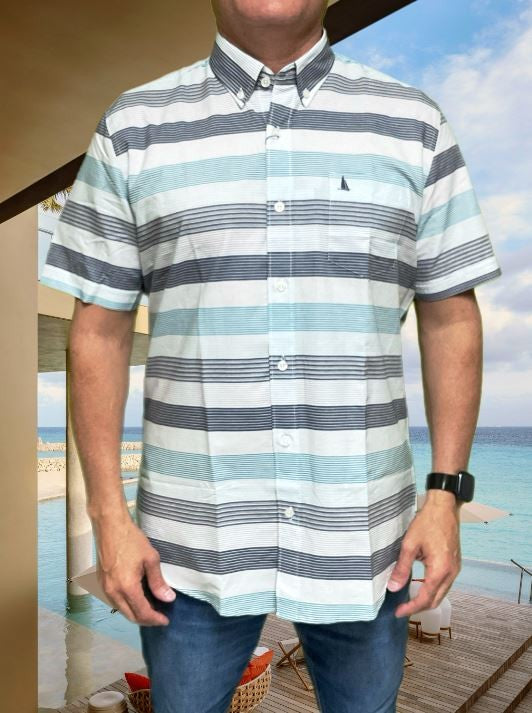 Regatta Short Sleeve Men's Woven Shirts Stripe