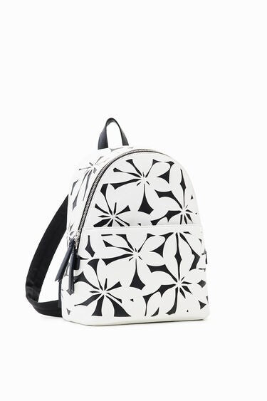 Desigual Bags Mochila Pequeña Flores Troquel