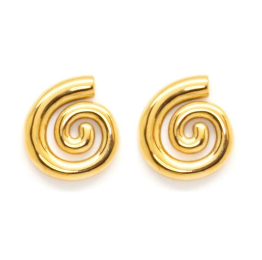Salty Cali Earrings Size 1" 18k Gold Plated