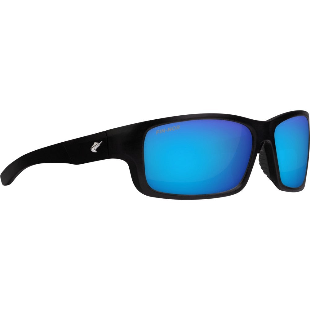 Pure Fishing Sunglasses Matte Black Blue Mirror Grey