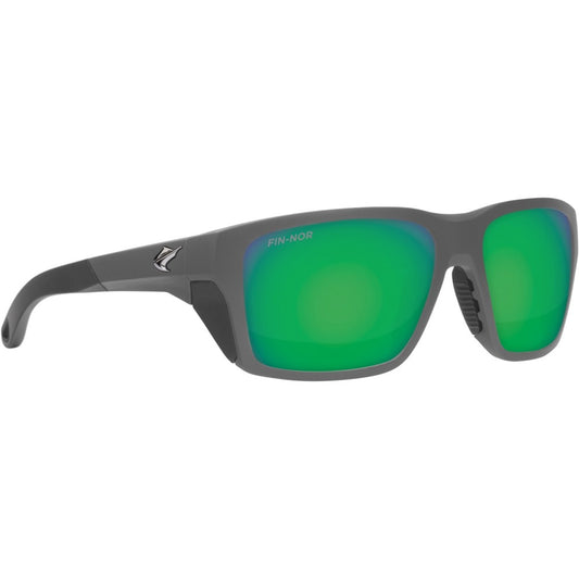 Pure Fishing Sunglasses Matte Dark Grey Green Mirror