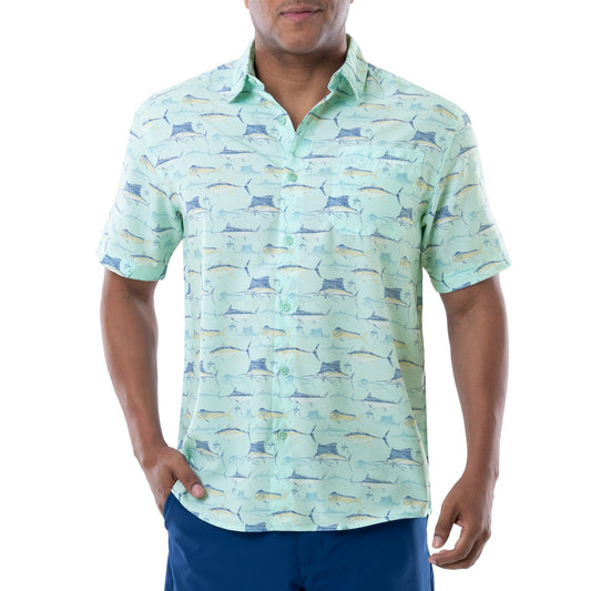 Guy Harvey Short Sleeve Men's Woven Shirts Ventilated Back