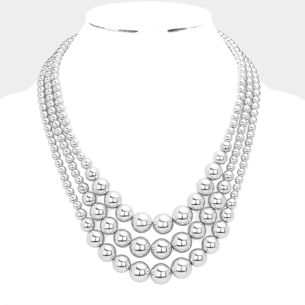 Wona Trading Necklace Triple Layered Necklace