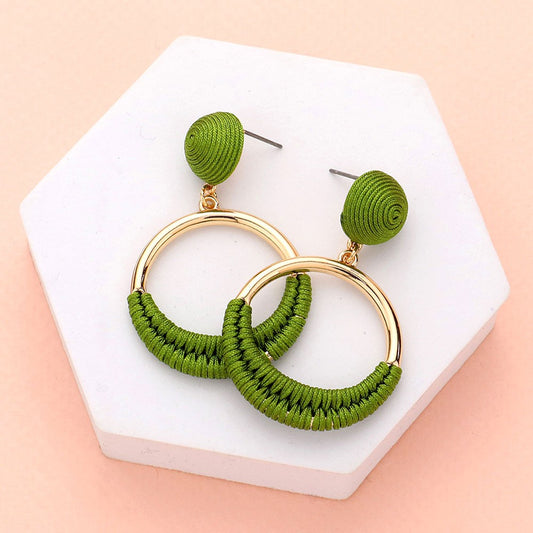 Wona Trading Earrings Circle Dangle Earrings