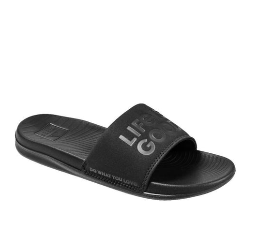 Reef Sandals Woman's One Slide Sandals - Black LIG