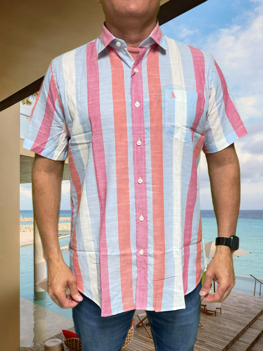 Regatta Short Sleeve Men's Woven Shirts Stripe