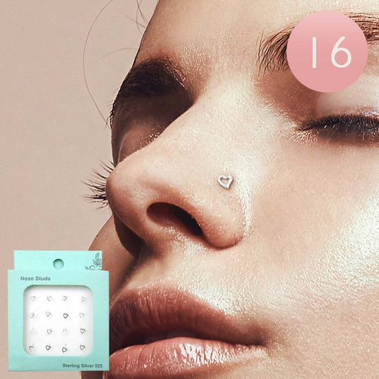 Wona Trading Nose Earrings L Pin Nose Studs