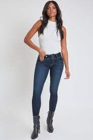 YMI Jeanswear Women's Jeans 3 Button Mid-Rise Skinny
