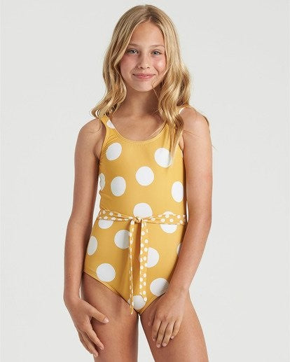 Billabong Girls Clothing Polka Dot One Piece Swimsuit
