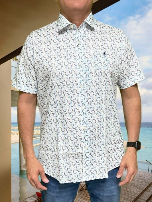 Regatta Plus Short Sleeve Men' Woven Shirts Printed