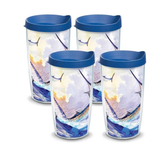 Tervis Tumbler Set 416oz Wrap With Travel Lid 4-Pack Gi