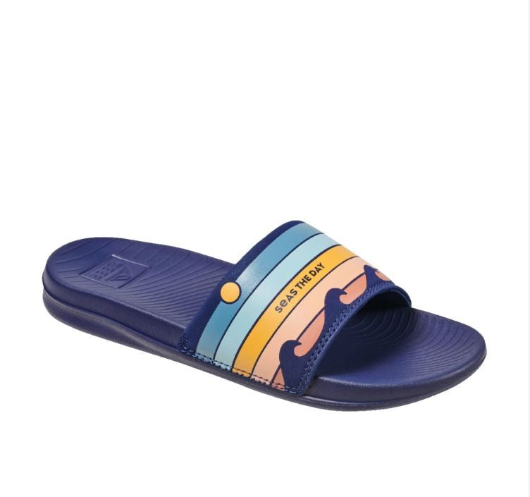 Reef Sandals Woman's One Slide Sandals - Blue LIG