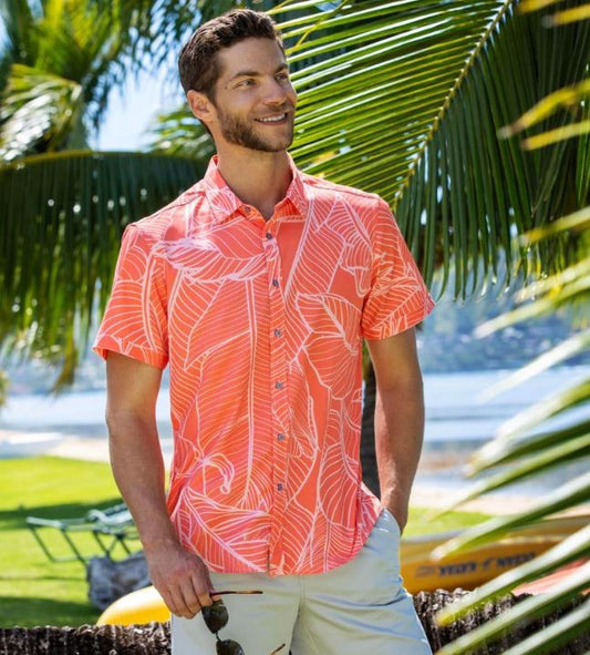 Island Crew Short Sleeve Men's Stretch Woven Shirts