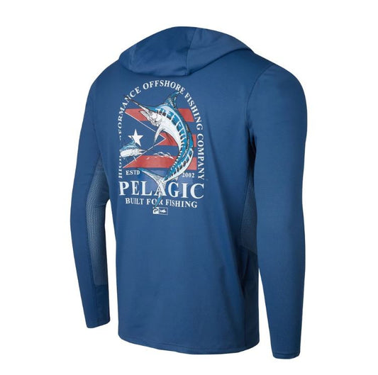 Pelagic Long Sleeve T-Shirts Hodded UPF 50+ Sun Protection