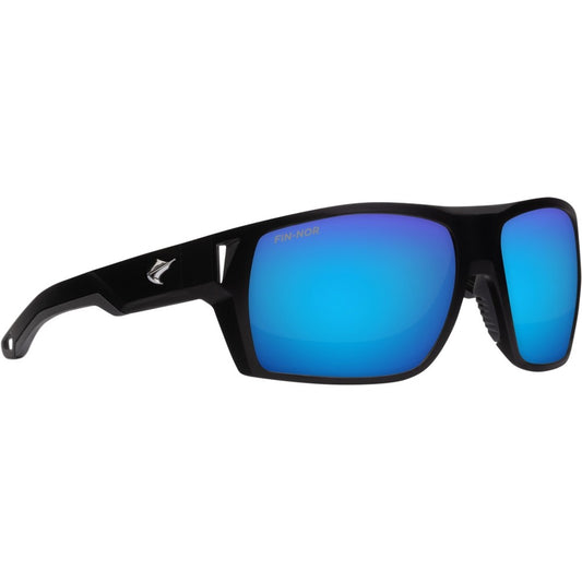 Pure Fishing Sunglasses Matte Black Blue Mirror-Grey